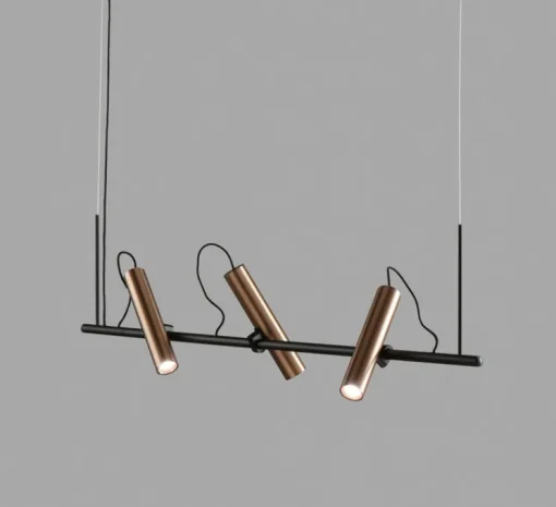 Suspension, Spirit S1000, noir, rose doré, LED, 2700K, 1650lm, L100cm, H100cm - Light Point