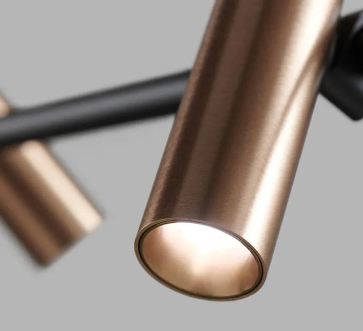 Suspension, Spirit S1000, noir, rose doré, LED, 2700K, 1650lm, L100cm, H100cm - Light Point
