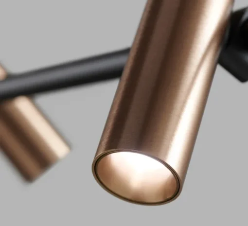 Suspension, Spirit S1500, noir, rose doré, LED, 2700K, 2200lm, L150cm, H100cm - Light Point