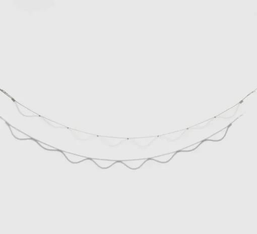 Suspension, Spline, beige, bleu, IP65, LED, dim, 2700K, 4000 lm, L450cm, H20cm - Petite Friture