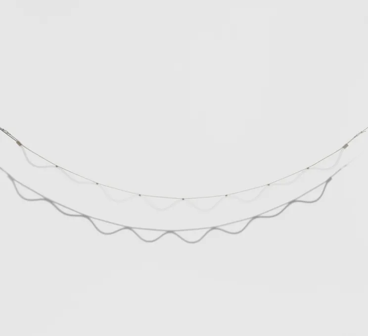 Suspension, Spline, beige, bleu, IP65, LED, dim, 2700K, 4000 lm, L450cm, H20cm - Petite Friture