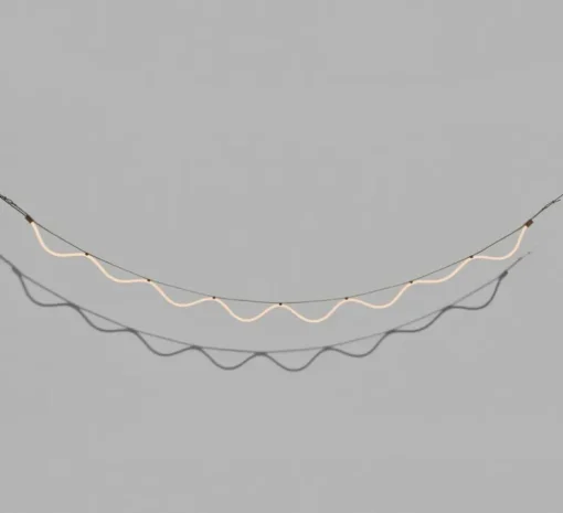 Suspension, Spline, beige, bleu, IP65, LED, dim, 2700K, 4000 lm, L450cm, H20cm - Petite Friture