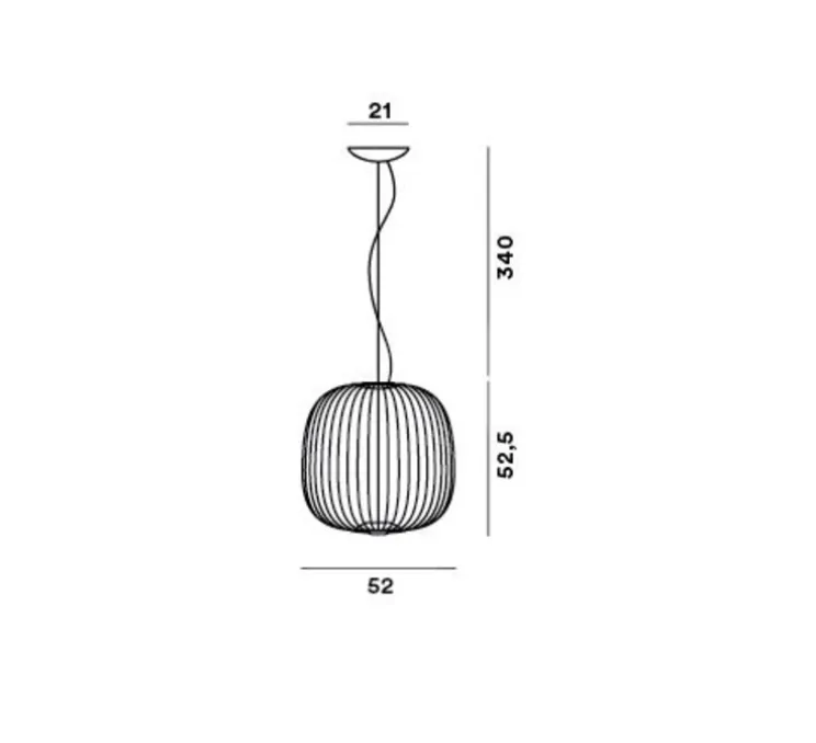 Suspension, Spokes 2, blanc, LED, 2700K, 4080lm, Ø52cm, H52,5cm - Foscarini