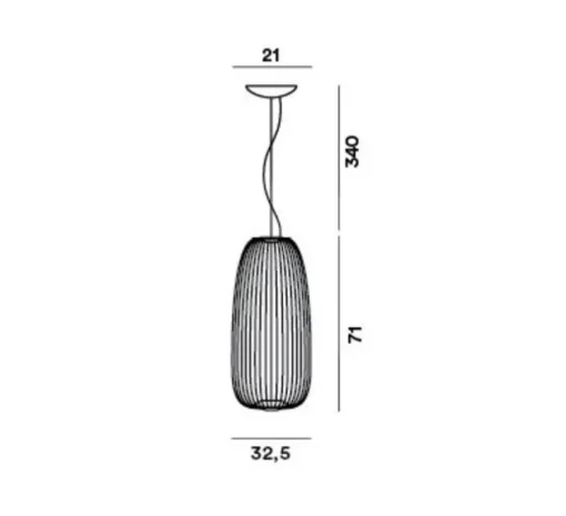 Suspension, Spokes 1, blanc, LED, 2700K, 4080lm, Ø32,5cm, H71cm - Foscarini