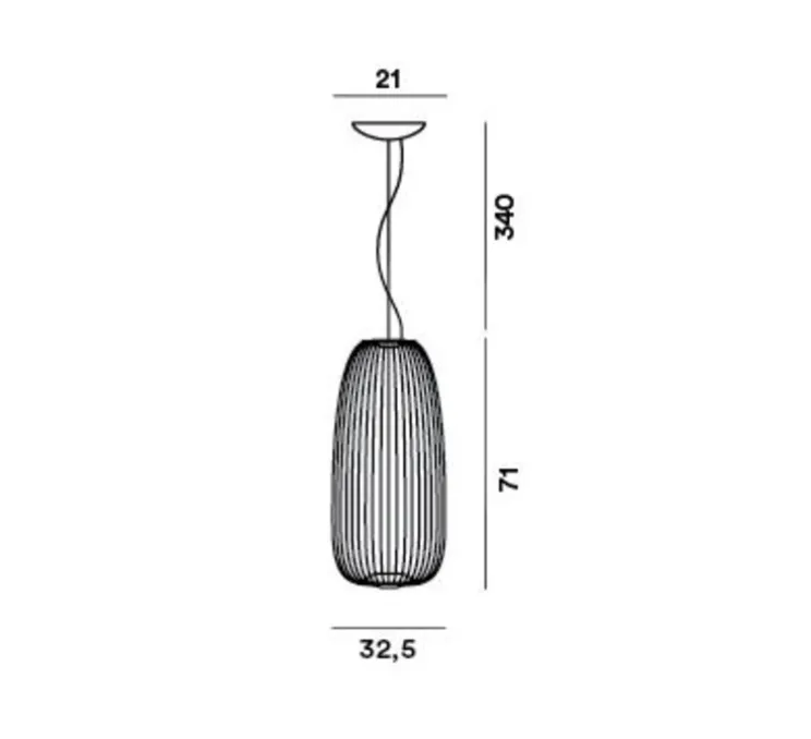 Suspension, Spokes 1, blanc, LED, 2700K, 4080lm, Ø32,5cm, H71cm - Foscarini