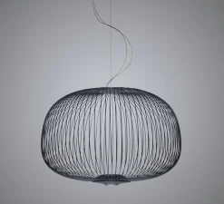 Suspension, Spokes 3, graphite, LED, 2700K, 4080lm, Ø62cm, H42cm - Foscarini