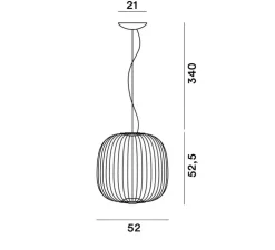 Suspension, Spokes 2 MyLight, or, LED, dim, 2700K, 4080 lm, L52cm, H52,5cm - Foscarini