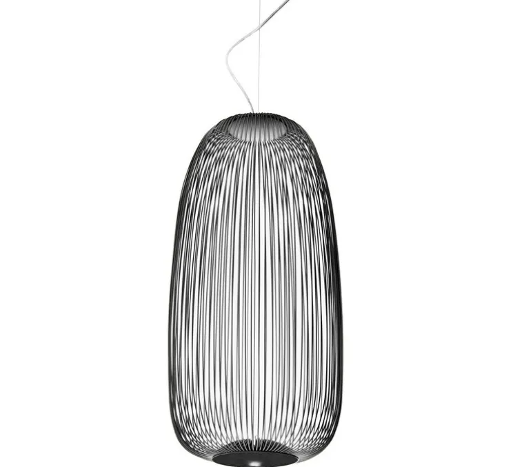 Suspension, Spokes 1, noir, LED, 2700K, 4080lm, Ø32,5cm, H71cm - Foscarini