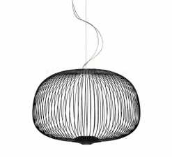 Suspension, Spokes 3, noir, LED, 2700K, 4080lm, Ø62cm, H42cm - Foscarini