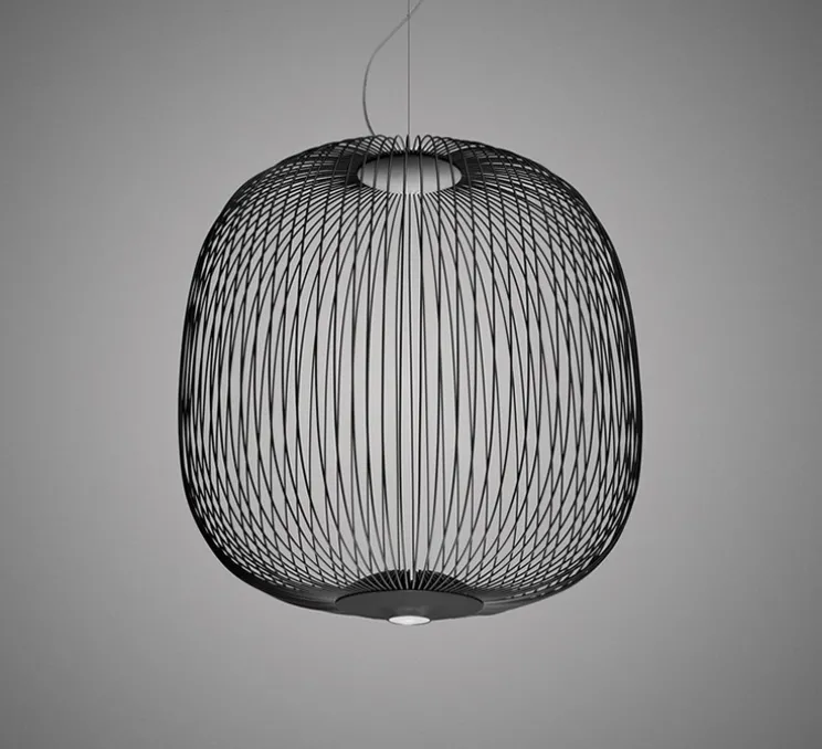 Suspension, Spokes 2 Piccola, non variable, noir, LED, 2700K, 4080lm, Ø34cm, H35cm - Foscarini
