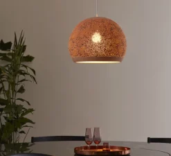 Suspension, SpongeUp 30, rouge, IP44, LED, dim, 2700K, 800 lm, Ø28cm, H23cm - Pott