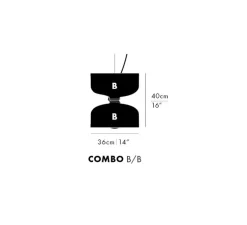 Suspension, Spotlight Volumes, B/B, marron sauge, Ø36cm, H40cm - A-N-D