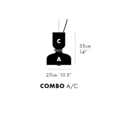 Suspension, Spotlight Volumes, A/C, blanc vanille, Ø27cm, H35cm - A-N-D