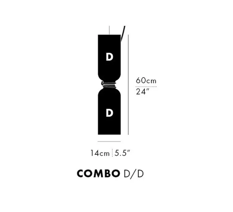 Suspension, Spotlight Volumes, D/D, gris avocat, Ø14cm, H60cm - A-N-D