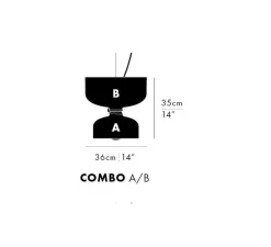 Suspension, Spotlight Volumes, A/B, blanc vanille, Ø36cm, H35cm - A-N-D