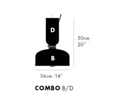 Suspension, Spotlight Volumes, B/D, blanc vanille, Ø36cm, H50cm - A-N-D