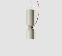Suspension, Spotlight Volumes, C/D, marron sauge, Ø14cm, H50cm - A-N-D
