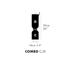 Suspension, Spotlight Volumes, C/D, marron sauge, Ø14cm, H50cm - A-N-D