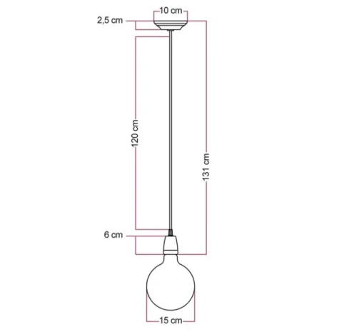 Suspension, série porcelaine, rouge, câble textile rouge feu brillant, Ø4,5cm, H6cm - Creative Cables