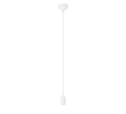 Suspension, série silicone, blanc, câble coton blanc optique, Ø4,3cm, H9,2cm - Creative Cables