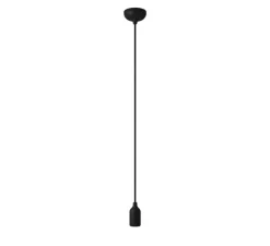 Suspension, série silicone, noir, câble coton noir charbon, Ø4,3cm, H9,2cm - Creative Cables