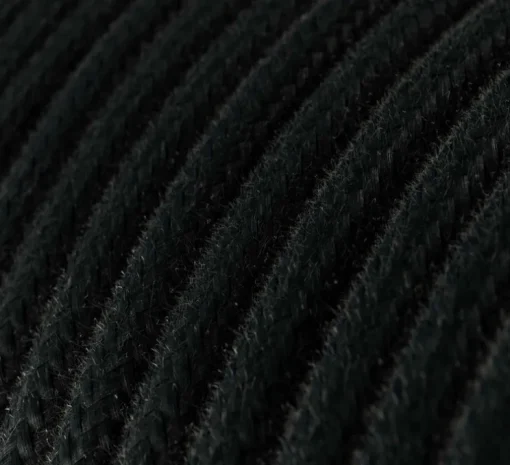 Suspension, série silicone, noir, câble coton noir charbon, Ø4,3cm, H9,2cm - Creative Cables