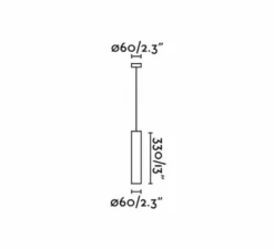 Suspension, Stan, blanc, Ø6cm, H35,5cm - Faro