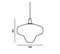 Suspension, Starcloud Vega, gris, LED, 2700K, 250 lm, Ø18cm, H16,5cm - Brokis