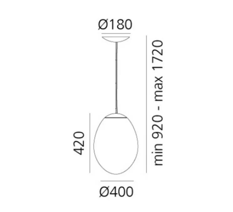 Suspension, Stellar Nebula 40, iridescent, LED, dim, 3000K, 2400 lm, Ø40cm, H42cm - Artemide