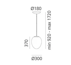 Suspension, Stellar Nebula 30, iridescent, LED, dim, 3000K, 1750 lm, Ø30cm, H37cm - Artemide