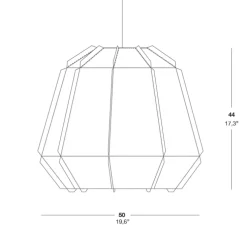 Suspension, Stitches Bamako, blanc, Ø50cm, H44cm - Lzf