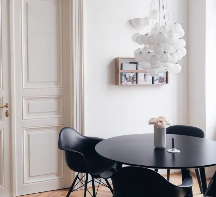 Suspension, Stochastic D87sp, 48 sphères, blanc opalin, LED, 2700k, 1541lm, Ø40cm, H60cm - Luceplan