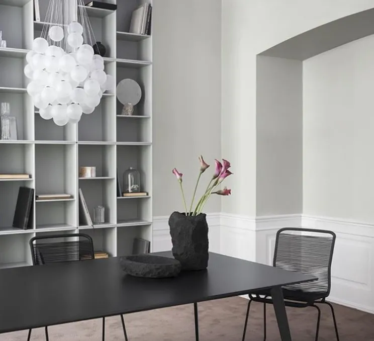 Suspension, Stochastic D87sp, 48 sphères, blanc opalin, LED, 2700k, 1541lm, Ø40cm, H60cm - Luceplan