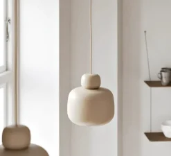 Suspension, Stone large, beige, Ø24cm, H24,6cm - Woud