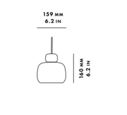 Suspension, Stone, small, moutarde, Ø15,9cm, H16cm - Woud