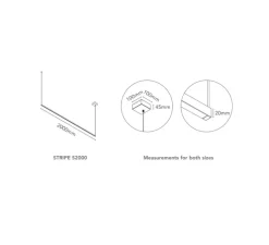 Suspension, Stripe S2000, blanc, LED, dim, 2700K, 2970 lm, L200cm, H20cm - Light Point