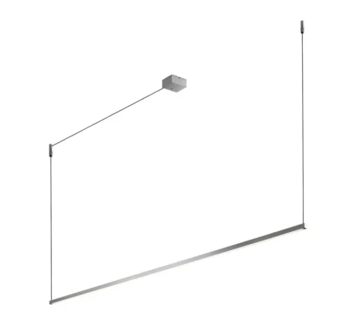 Suspension, Stripe S2000, titanium, LED, dim, 2700K, 2970 lm, L200cm, H20cm - Light Point
