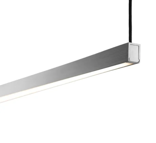 Suspension, Stripe S2000, titanium, LED, dim, 2700K, 2970 lm, L200cm, H20cm - Light Point