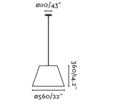 Suspension, Sumba, noir, rotin, Ø56cm, H36cm - Faro