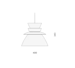 Suspension, Sundowner 400, blanc/blanc, Ø40cm, H34,3cm - Lyfa