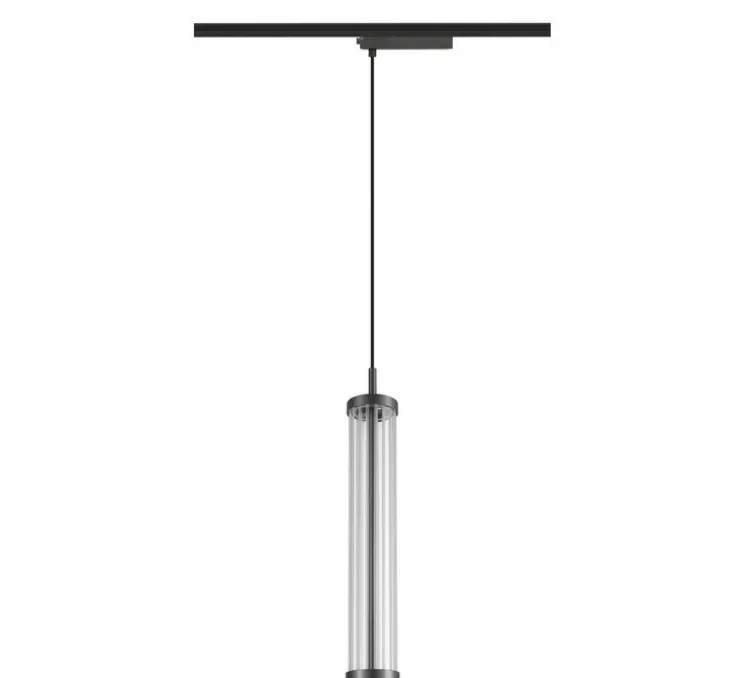 Suspension sur rail, Quimera, noir mat, LED, dim, 2700K, 330 lm, Ø7,6cm, H47cm - SLV