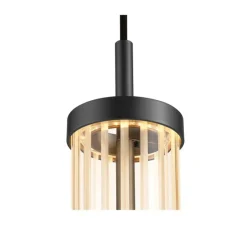 Suspension sur rail, Quimera, noir mat, LED, dim, 2700K, 330 lm, Ø7,6cm, H47cm - SLV