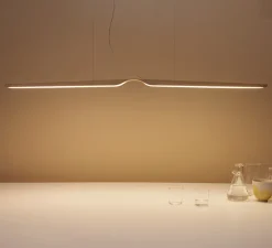 Suspension, Swan, variable TRIAC, 500mA, chêne, LED, 2700K, 3951lm, L162cm, H7cm - Tunto