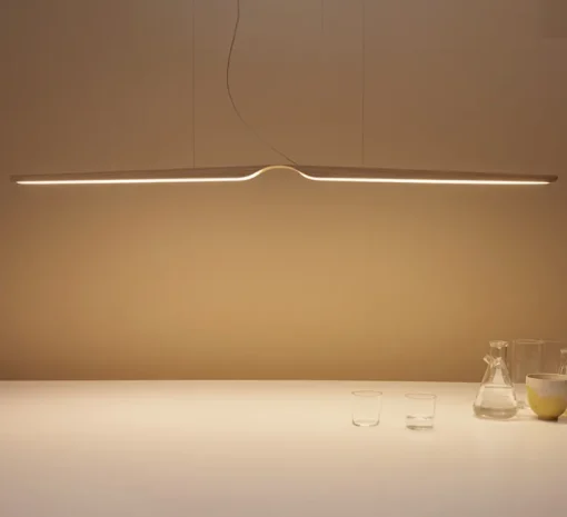 Suspension, Swan, variable TRIAC, 500mA, chêne, LED, 2700K, 3951lm, L162cm, H7cm - Tunto