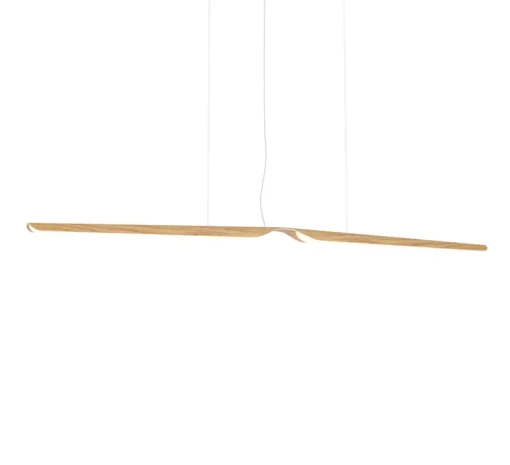 Suspension, Swan, variable TRIAC, 500mA, chêne, LED, 2700K, 3951lm, L162cm, H7cm - Tunto