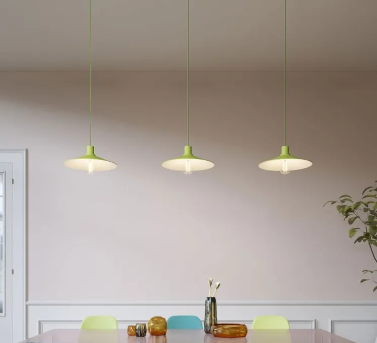 Suspension, Swing Pastel, vert prairie, Ø30cm, H11,1cm - Creative Cables