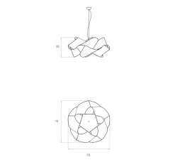 Suspension, Swirl, SG 22, hêtre naturel, Ø75cm, H35cm - LZF