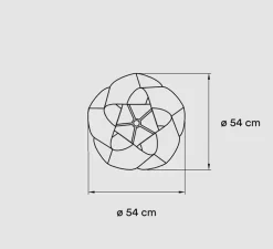 Suspension, Swirl Small, cerisier naturel, Ø54cm, H25cm - LZF