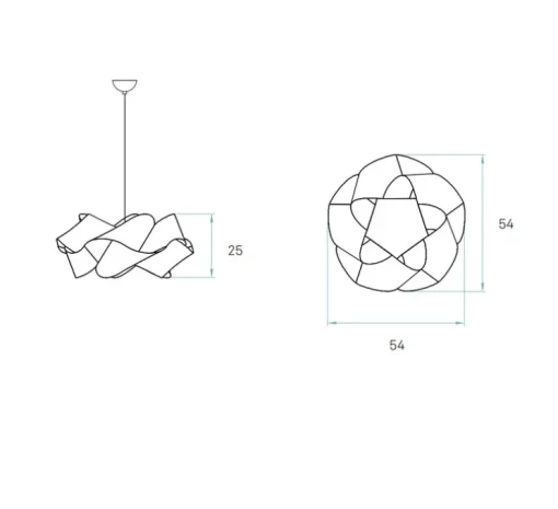 Suspension, Swirl, SP 20, Blanc ivoire, Ø54cm, H25cm - LZF