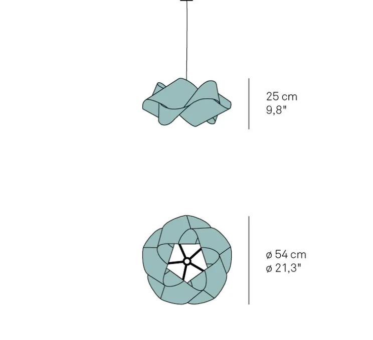 Suspension, Swirl, SP 21, orange, Ø54cm, H25cm - LZF